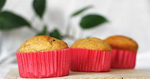 Muffins banane cacahuète {sans œuf et/ou sans produit laitier}