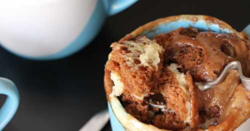 Mug cake marbré choco-café