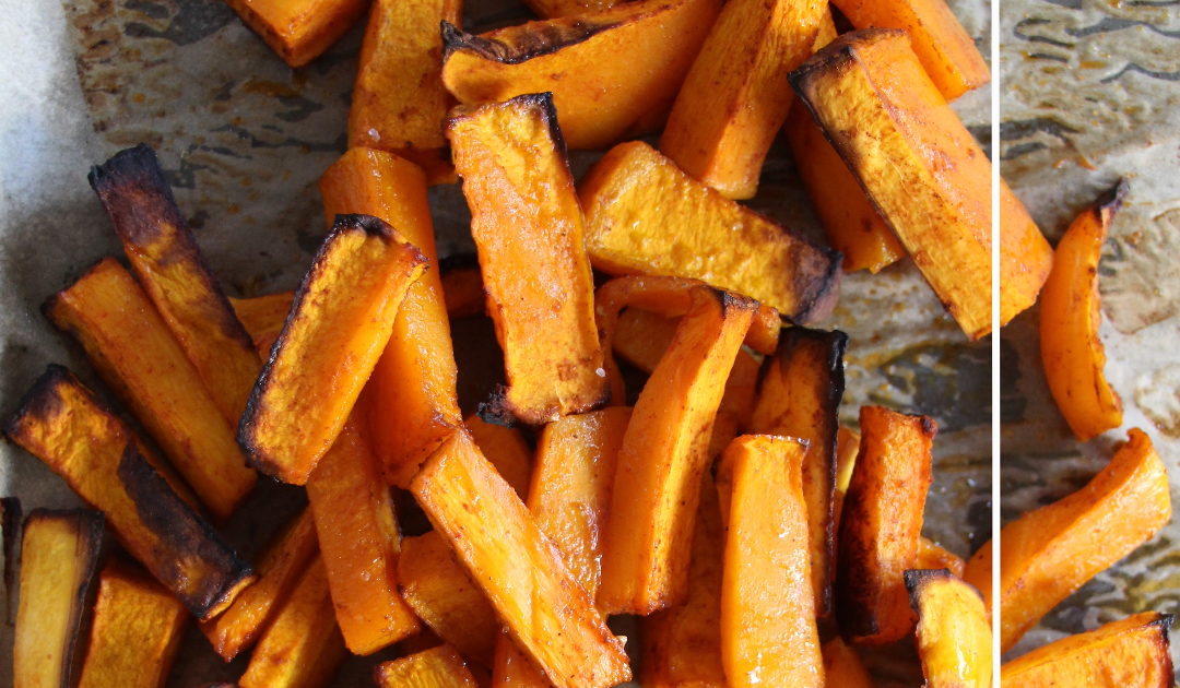 Frites de butternut au four