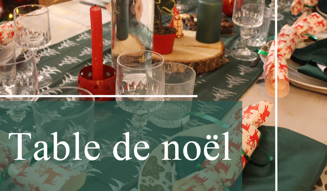 Table de noël {ton vert}