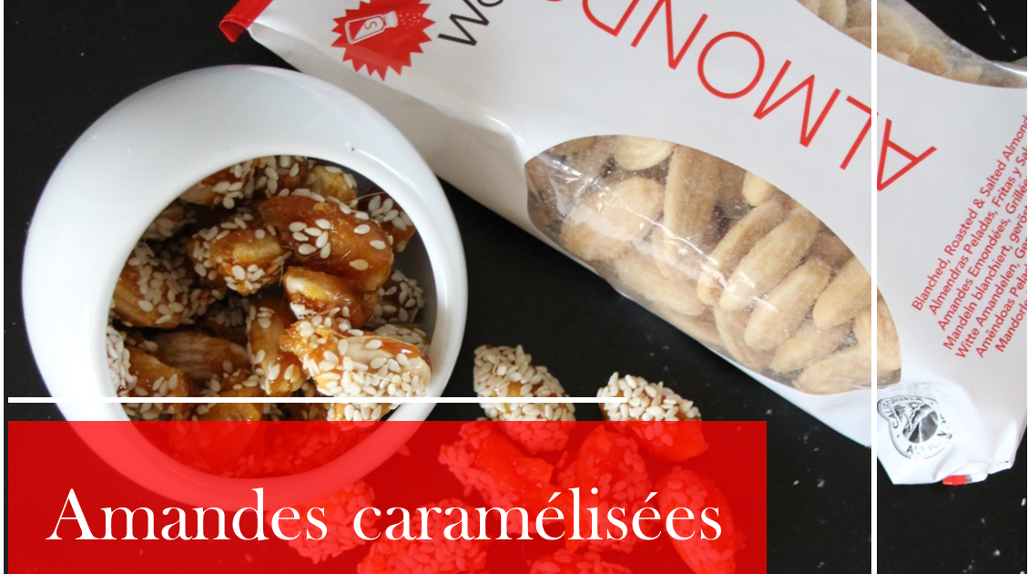 Amandes salées caramélisées au sésame