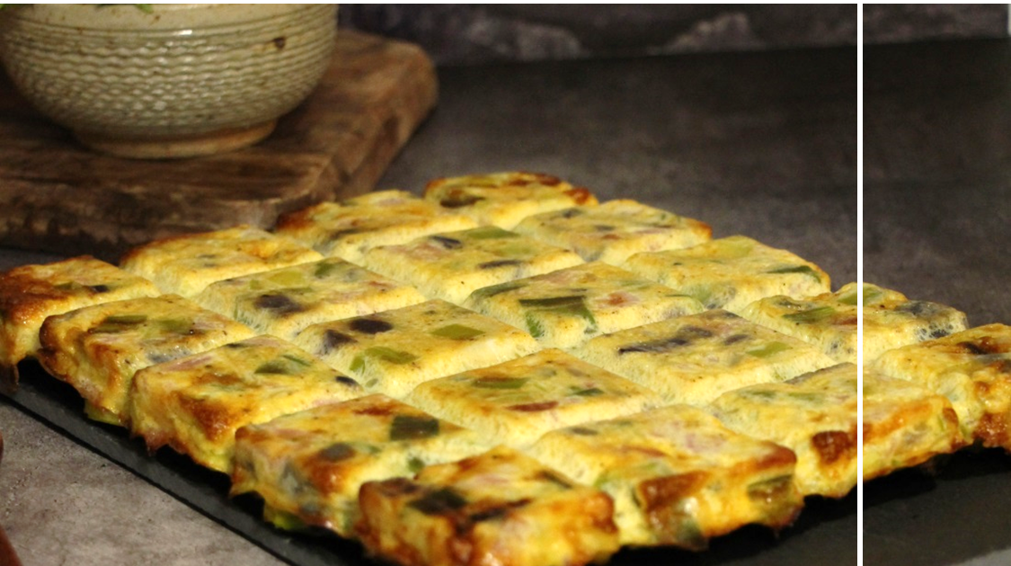 Clafoutis léger au bacon et poireaux