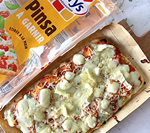 Pinsa façon pizza 3 fromages