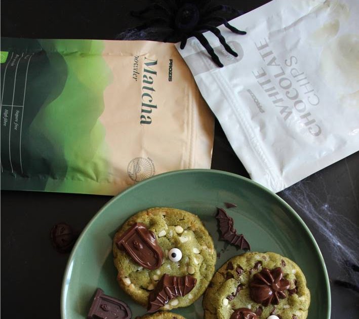 Cookies verts pour Halloween au thé matcha