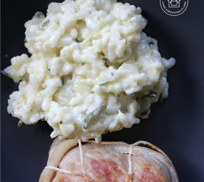 Risotto aux courgettes, mascarpone et parmesan