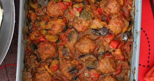 Légumes confits aux épices et boulettes de bœuf