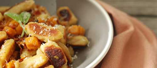 Gnocchis poêlés au butternut, pancetta et beurre de sauge