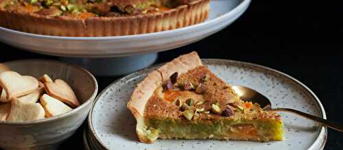 Tarte aux abricots et crème amande-pistache