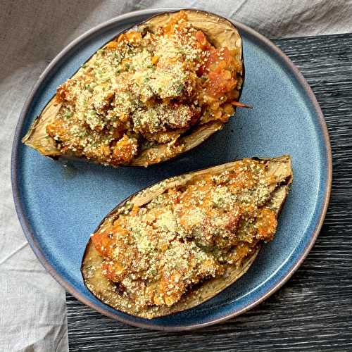 Aubergines farcies végétariennes