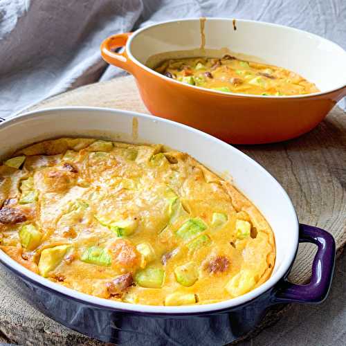 Clafoutis chorizo courgette