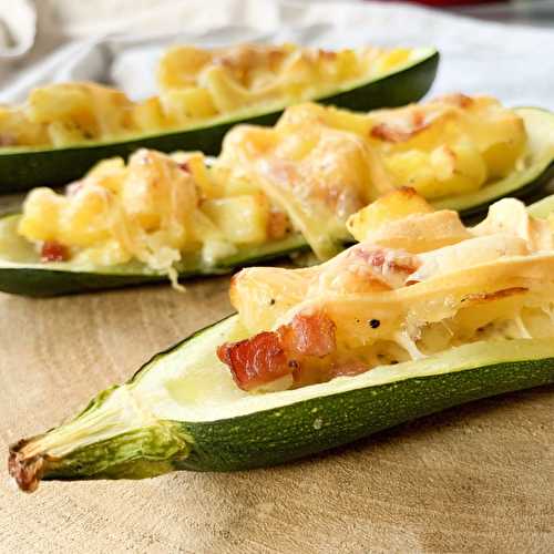 Courgettes farcies à la tartiflette