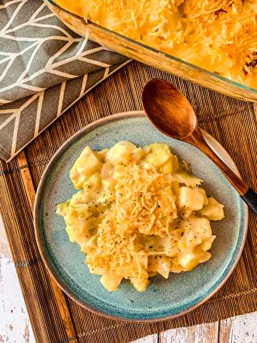 Gratin de poireaux et pommes de terre au vin blanc