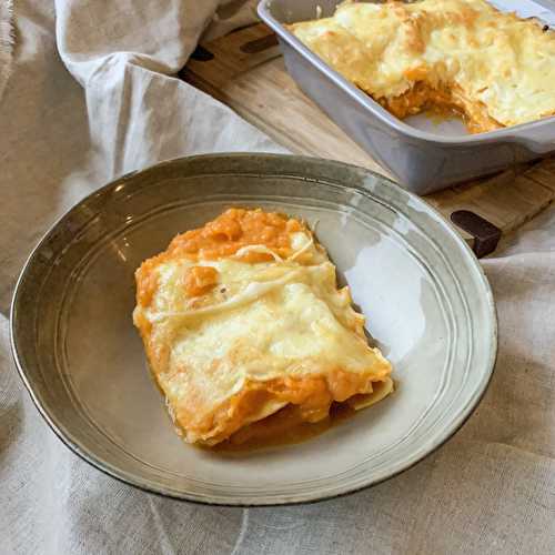 Lasagnes courge, patate douce et chèvre