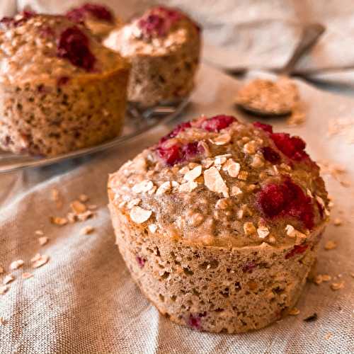 Muffins aux flocons d'avoine et framboises