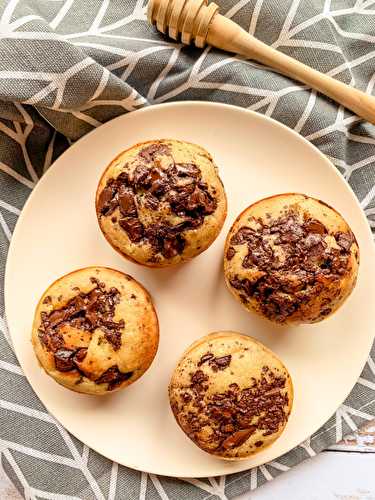 Muffins courgette, pépites de chocolat et miel - Fourneaux Et Fourchettes