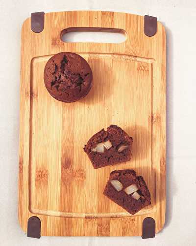 Muffins poire chocolat caramel - Fourneaux Et Fourchettes