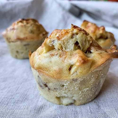 Muffins salés pomme, camembert et noix