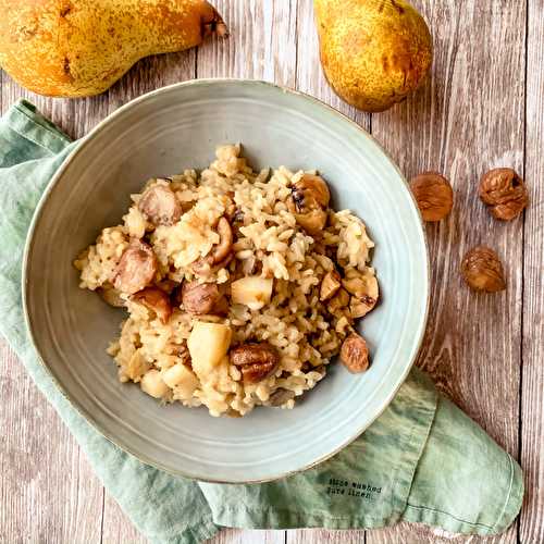 Risotto aux poires et marrons