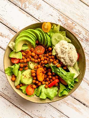 Salade aux pois chiche grillés