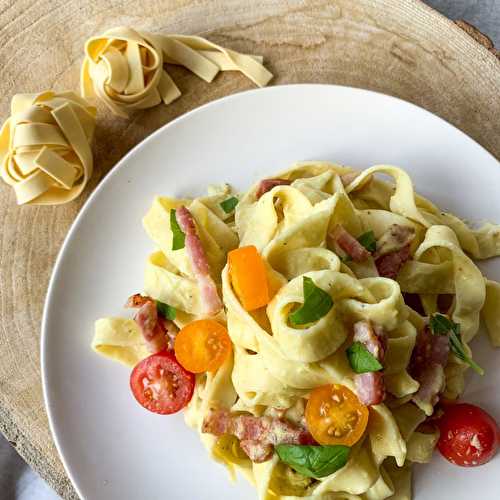 Tagliatelles à la crème de courgette