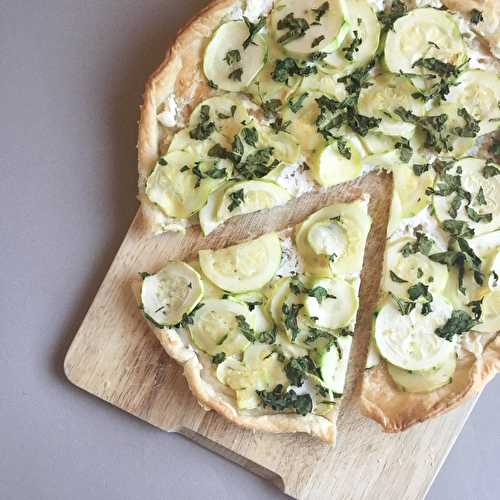 Tarte courgettes, chèvre et épinards