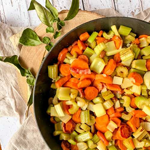 Poêlée de carottes, cèleri et lardons