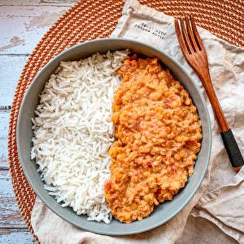 Lentilles corail au curry