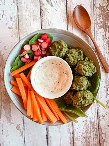 Falafels d’épinards au four