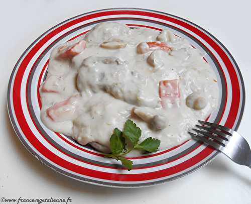 Blanquette de seitan à l'ancienne (végétarien, vegan) ?