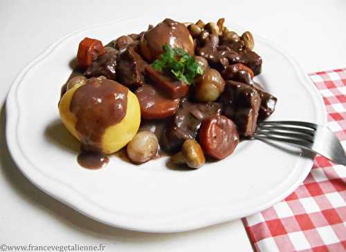 Bourguignon de seitan (boeuf bourguignon vegan) ?