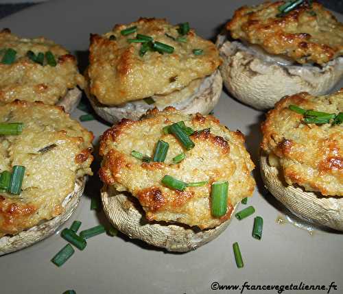 Champignons farcis au fromage de cajou (végétalien, vegan) ?