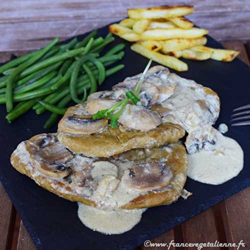 Escalope à la normande (végétalien, vegan) ?