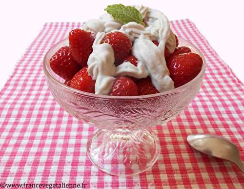 Fraises à la chantilly (végétalien, vegan) ?