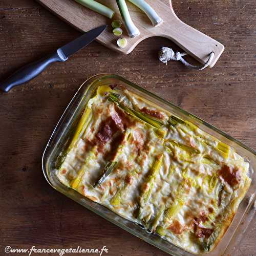 Gratin de poireaux (végétalien, vegan) ?