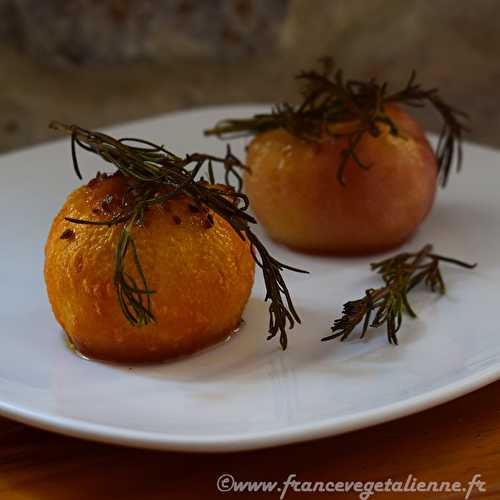 Pêches rôties (végétalien, vegan) ?