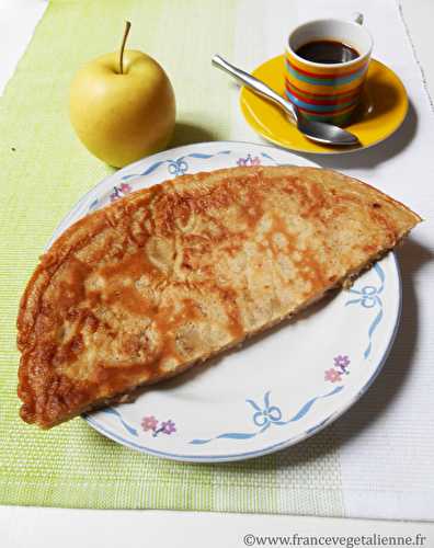 Pescajoune (crêpe aux pommes) (végétalien, vegan) ?