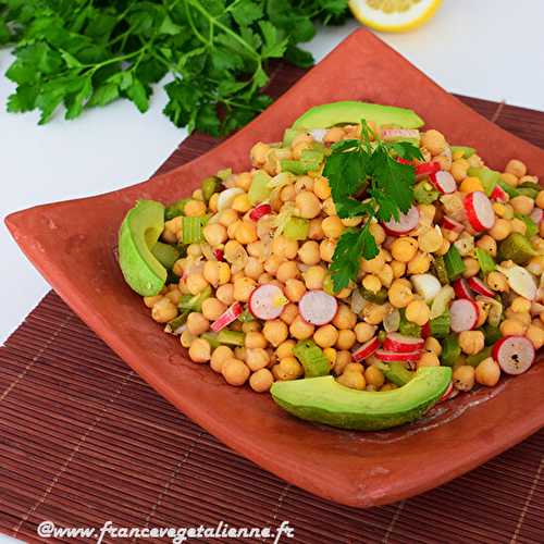 Pois-chiches en salade (végétalien, vegan) ?