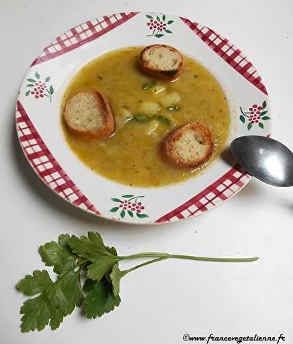 Potage poireaux - pommes de terre (végétalien, vegan) ?