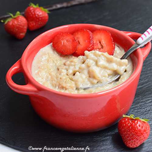 Riz au lait (végétalien, vegan) ?