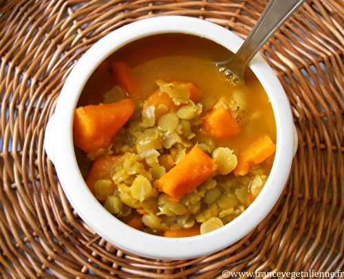 Soupe de pois cassés au potimarron (végétalien, vegan) ?