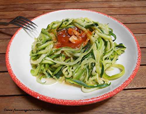 Spaghettis de courgette (végétalien, vegan) ?