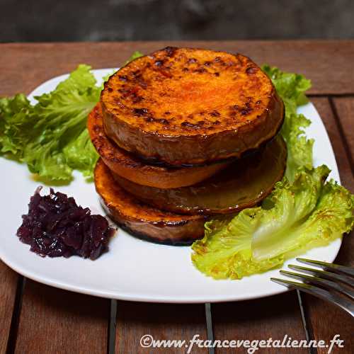 Steak de courge, sauce marchand de vin (végétalien, vegan) ?