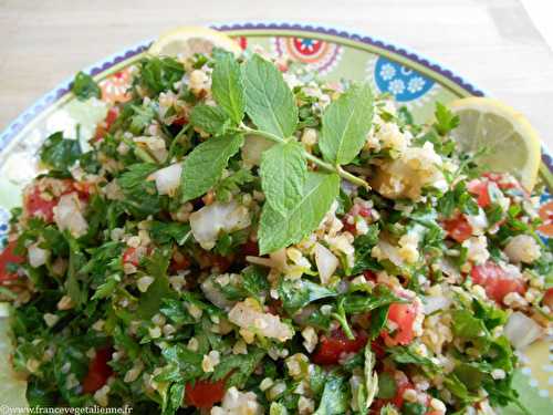 Taboulé libanais (végétalien, vegan) ?