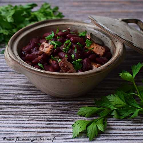 Haricots rouges à la vigneronne (végétalien, vegan) —