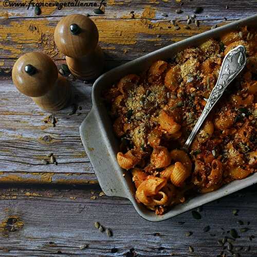 Gratin de pâtes express (végétalien, vegan)