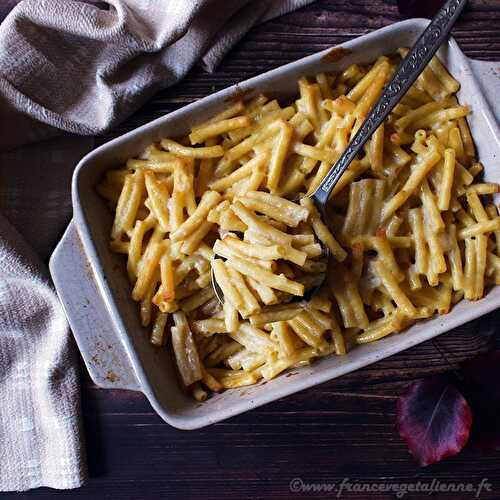 Gratin de macaronis lyonnais (végétalien, vegan)