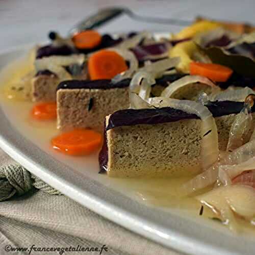 «Maquereaux» de tofu au vin blanc et aux aromates (végétarien, vegan)