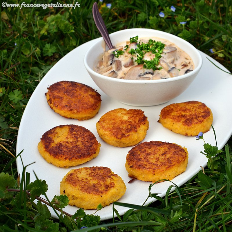 Galettes de polenta (végétalien, vegan)