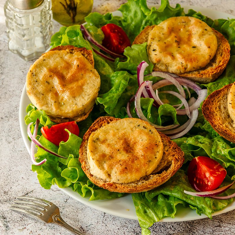 Salade de "chèvre" chaud (végétalien, vegan)