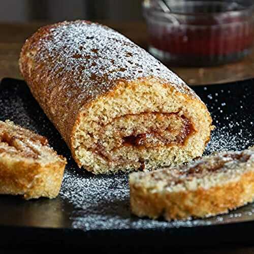 Roulé à la confiture (végétalien, vegan)